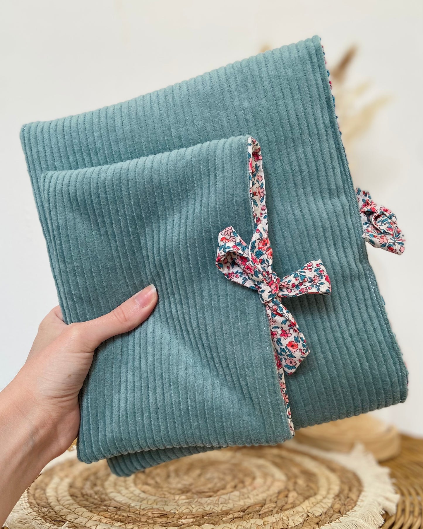Pochette à livre noeud Zoé Vert