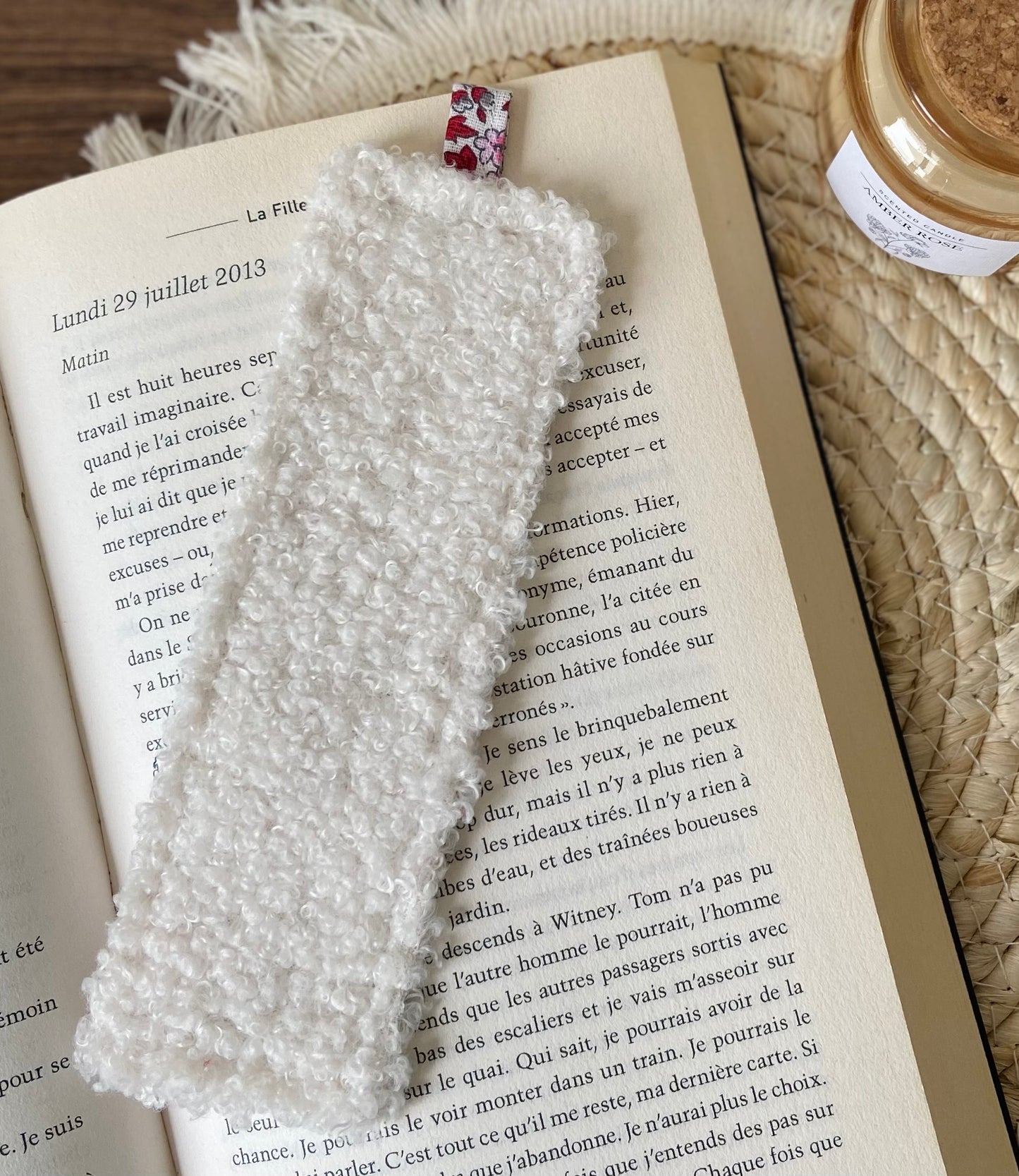 Marque-page Teddy blanc