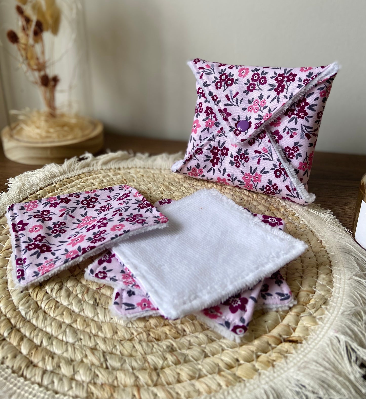 Lingettes + pochette 2 en 1 Violet