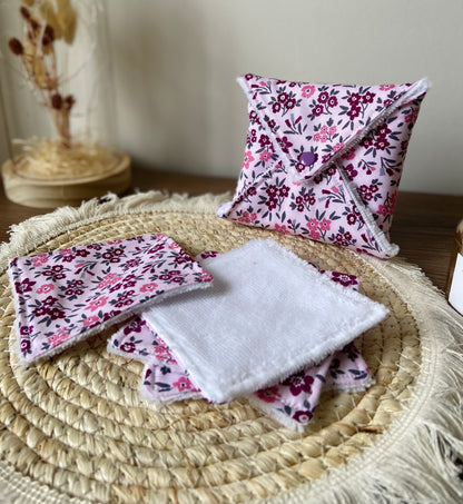 Lingettes + pochette 2 en 1 Violet