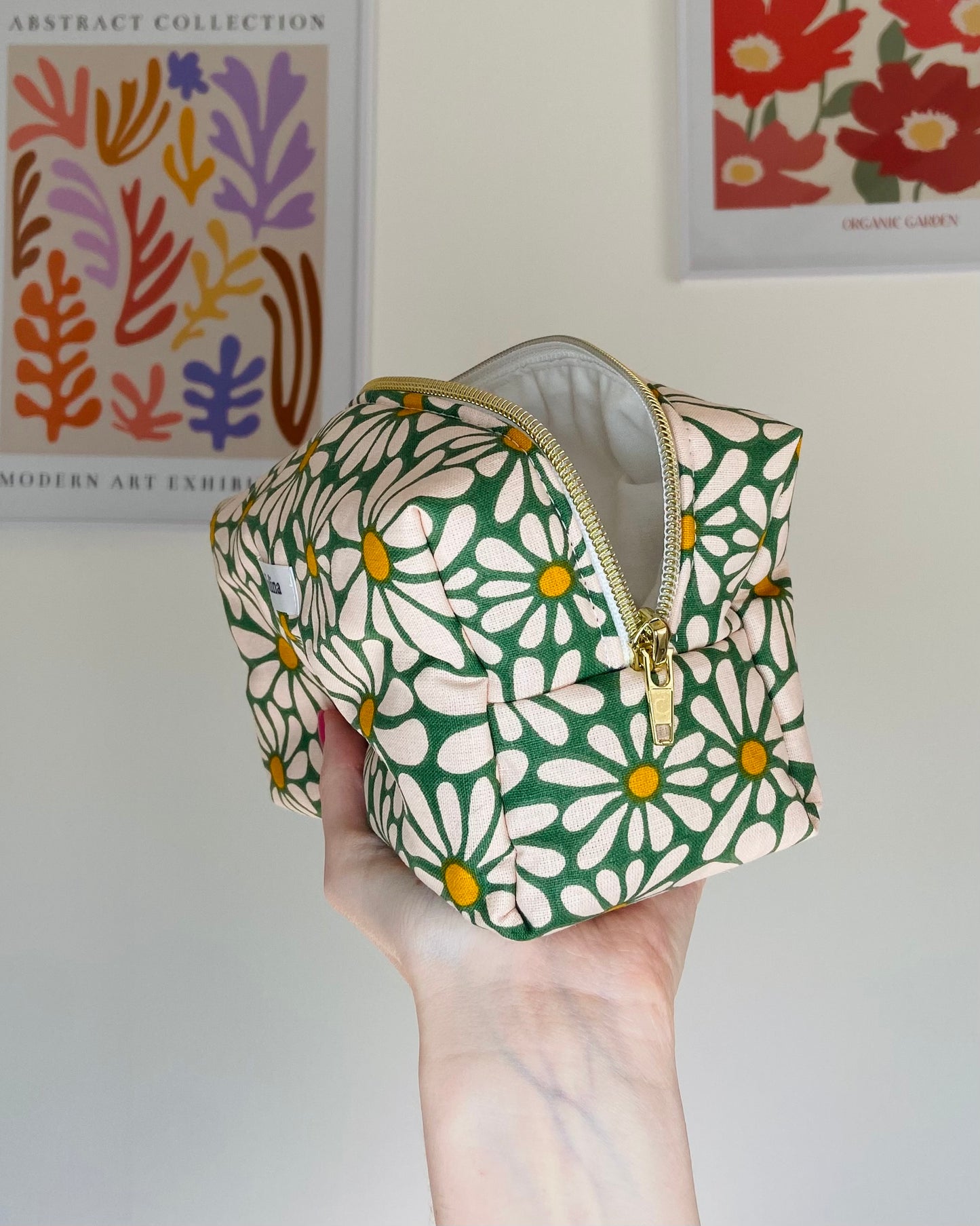 pochette maquillage tissu floral