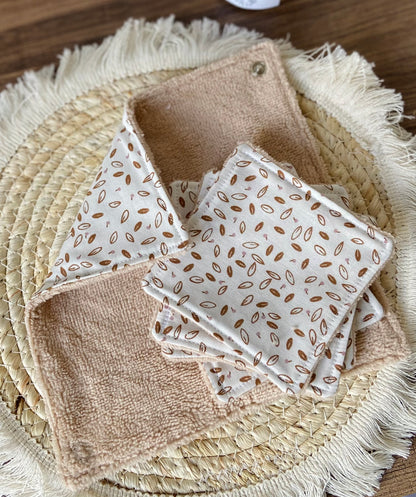 Lingettes + pochette 2 en 1 Beige