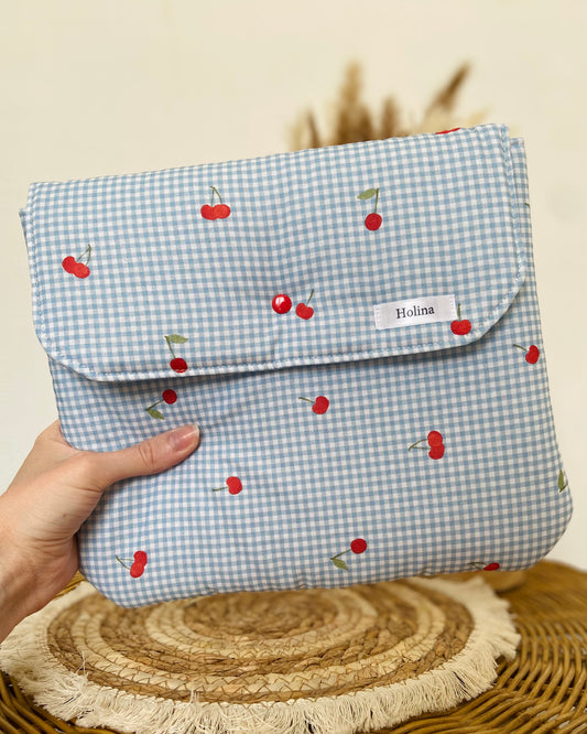 Pochette à livre avec rabat Cerise