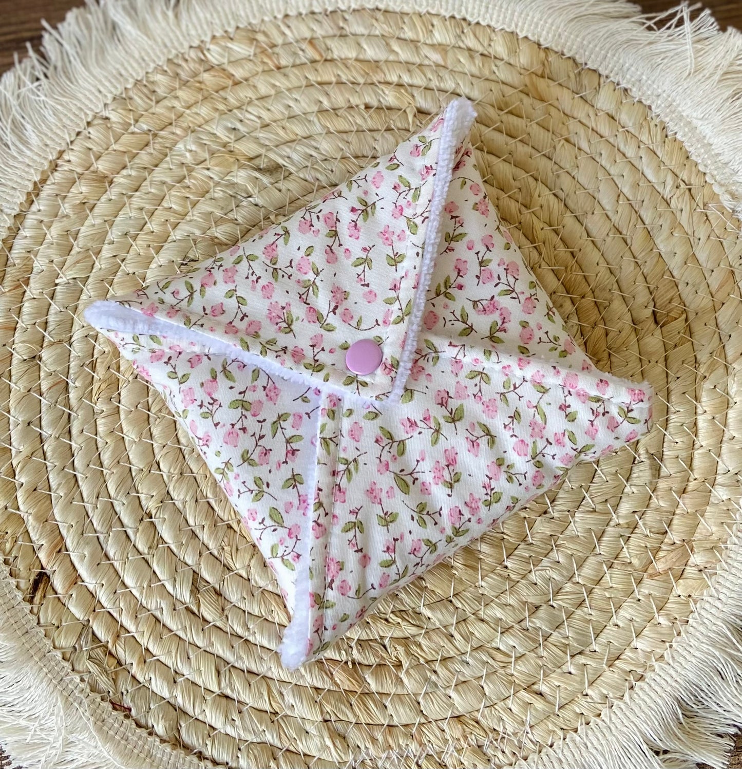 Lingettes + pochette 2 en 1 Rose