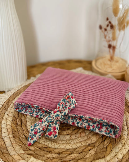 Pochette à livre noeud Zoé Rose